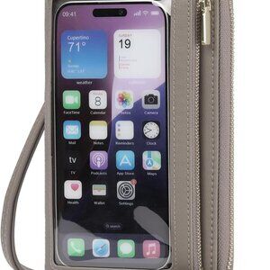 Women Phone Purse Crossbody RFID Blocking Travel Wallet Touch Screen